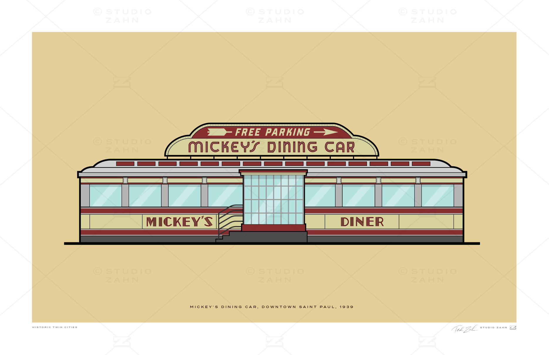 パーカー carservice 21ss logo foodie Mickey's Dining Car / Saint Paul, MN