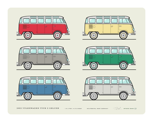 1963 Volkswagen Microbus - Six Up Poster