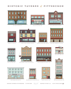 Historic Taverns of Pittsburgh Poster / 16" x 20"